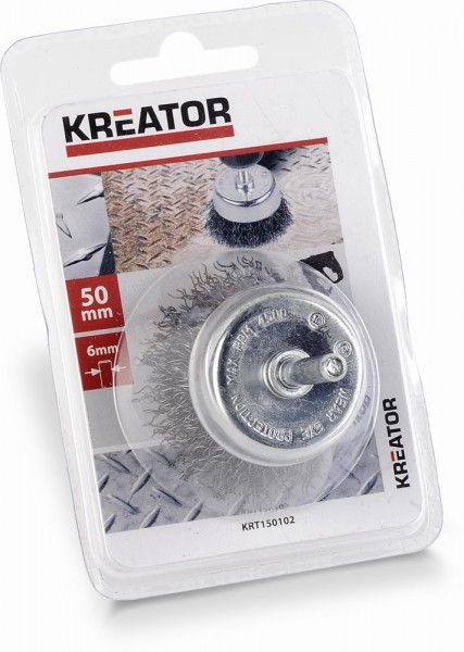 Kreator KRT150102 - Ocleový kartáč na vrtačky 50mm