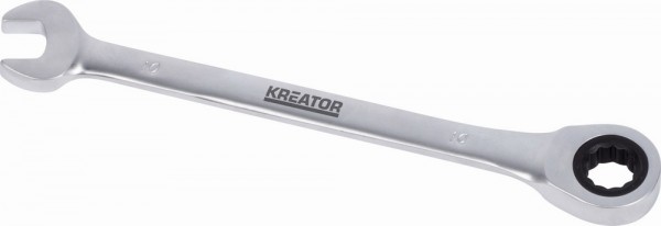 Kreator KRT501302 - Oboustranný klíč očko-ráčna/otevřený 9 - 154mm