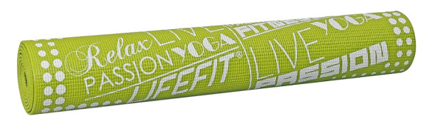 Gymnastická podložka LIFEFIT SLIMFIT, 173x61x0,4cm, světle zelená