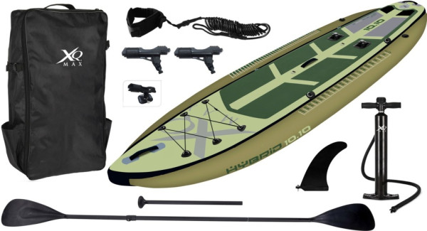 XQMAX Paddleboard pádlovací prkno 330 cm s kompletním příslušenstvím zelená KO-8DP001510