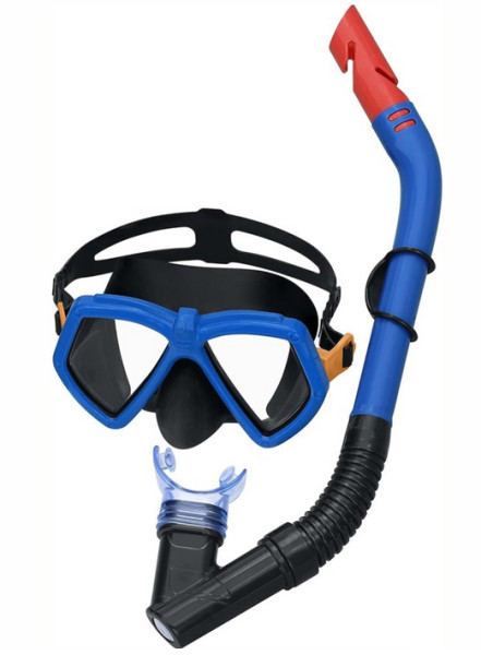 KUBIsport 05-P24070K-MO Potápěčská sada juniorká DOMINATOR (brýle + šnorchl) modrá