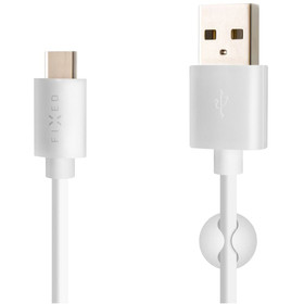USB/USB-C kabel, USB 2.0, 2m,bílý FIXED