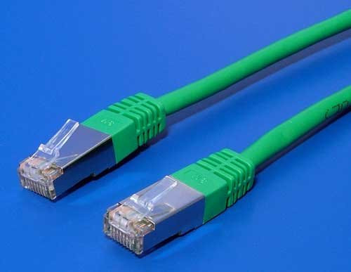 Patch kabel FTP cat 5e, 0,5m - zelený