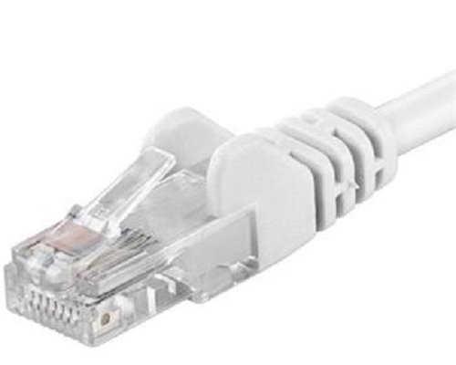 Patch kabel UTP cat 5e, 1m - bílý
