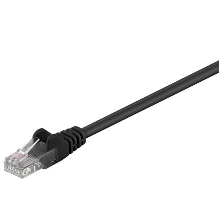 Patch kabel UTP Cat 5e, 2m - černý
