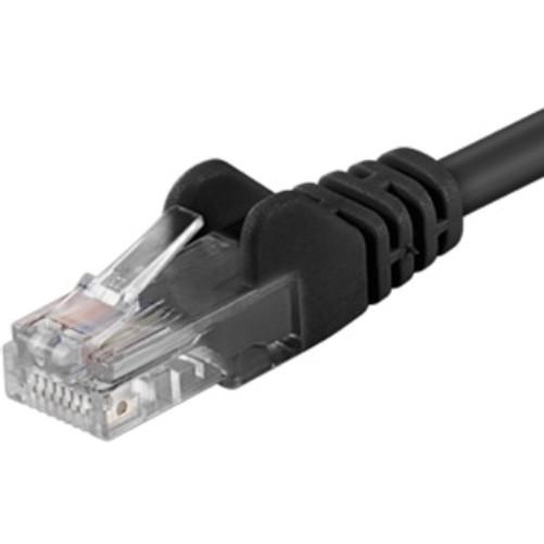 Patch kabel UTP Cat 6, 0,5m - černý