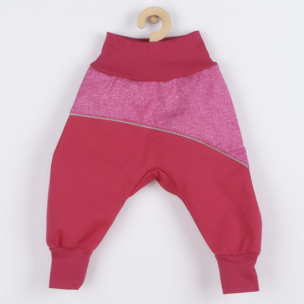 Softshellové kojenecké kalhoty New Baby růžové 68 (4-6m)