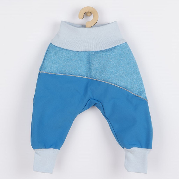 Softshellové kojenecké kalhoty New Baby modré 92 (18-24m)
