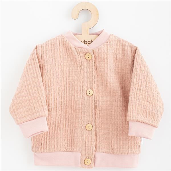 Kojenecký mušelínový kabátek New Baby Comfort clothes růžová 62 (3-6m)