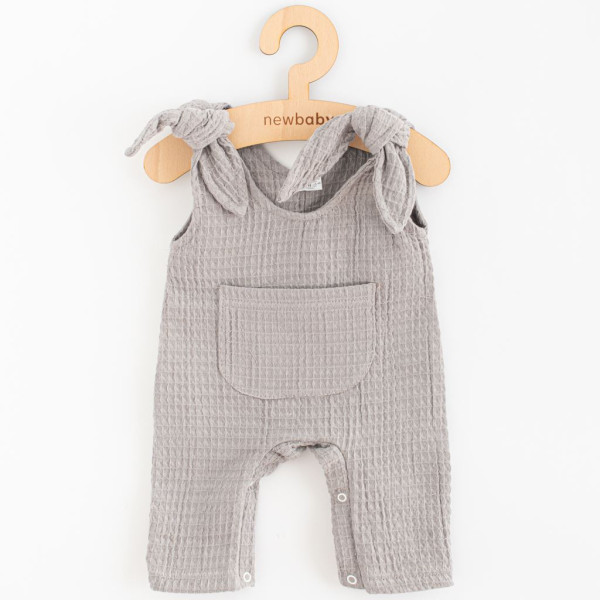 Kojenecké mušelínové lacláčky New Baby Comfort clothes šedá 74 (6-9m)