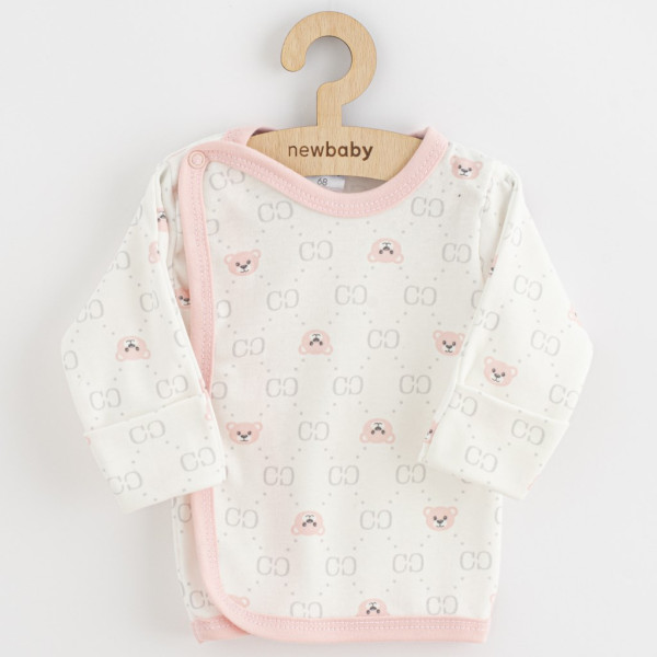 Kojenecká košilka New Baby Classic II medvídek růžový 50