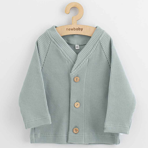 Kojenecký kabátek na knoflíky New Baby Luxury clothing Oliver šedý 56 (0-3m)
