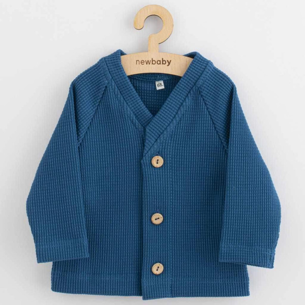 Kojenecký kabátek na knoflíky New Baby Luxury clothing Oliver modrý 62 (3-6m)