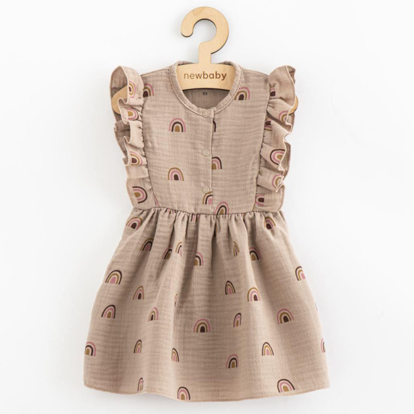 Letní kojenecké mušelínové šaty New Baby Rainbow 80 (9-12m)