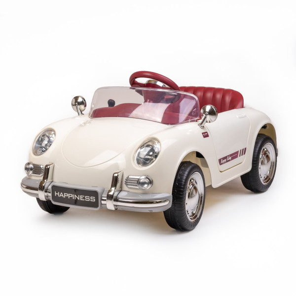 Dětské elektrické autíčko Baby Mix Retro Pearl bílé