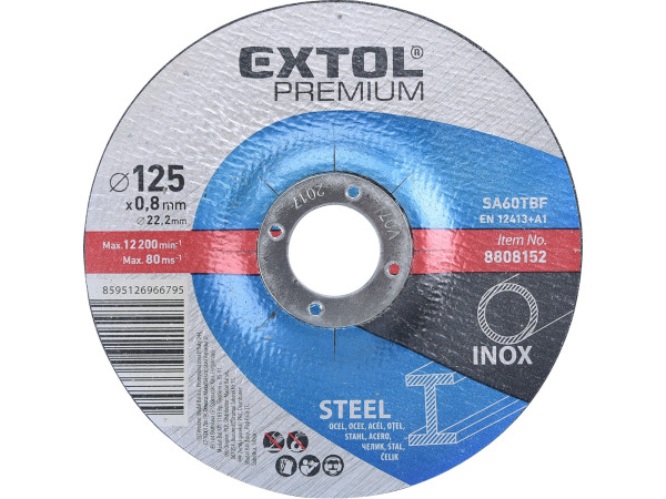 Extol Premium 8808152 kotouč řezný na ocel, 125x0,8x22,2 mm