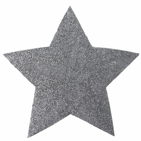 Glitrové stříbrné hvězdy 2 ks, 15 cm