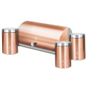 Chlebovka nerez se sadou 3 ks skladovacích nádob Metallic Line Rose Gold Edition