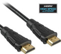 Kabel propojovací HDMI 1.4 s Ethernetem HDMI (M) - HDMI (M), zlacené konektory, 1,5m