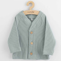 Kojenecký kabátek na knoflíky New Baby Luxury clothing Oliver šedý 56 (0-3m)
