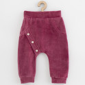 Kojenecké semiškové tepláčky New Baby Suede clothes růžovo fialová 68 (4-6m)