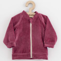 Kojenecká semišková mikina New Baby Suede clothes růžovo fialová 62 (3-6m)