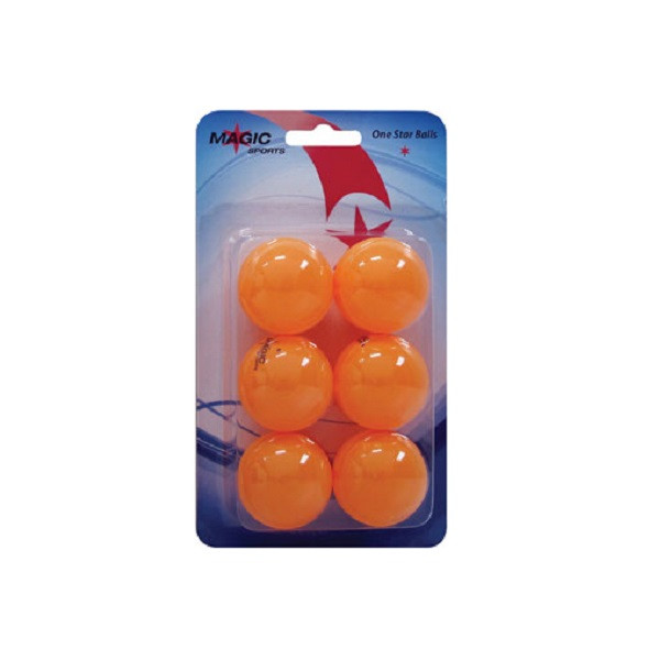 Míčky na stolní tenis MAGIC-SPORTS TT-Ball * 6ks - oranžové