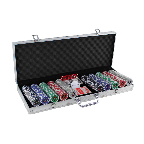 Poker set MASTER 500 v kufříku Deluxe s označením hodnot