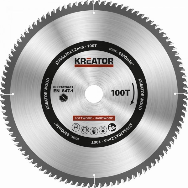 Kreator KRT020431 - Pilový kotouč na dřevo 305mm, 100T