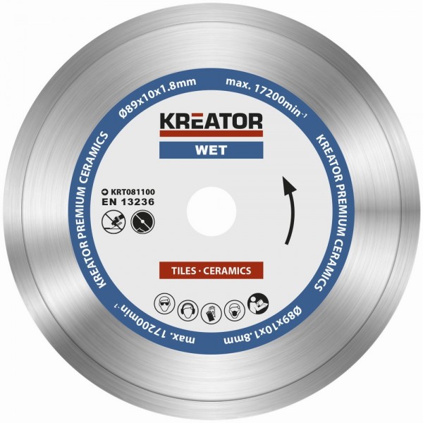 Kreator KRT081100 - Diamantový kotouč celoobvodový 89mm PREMIUM