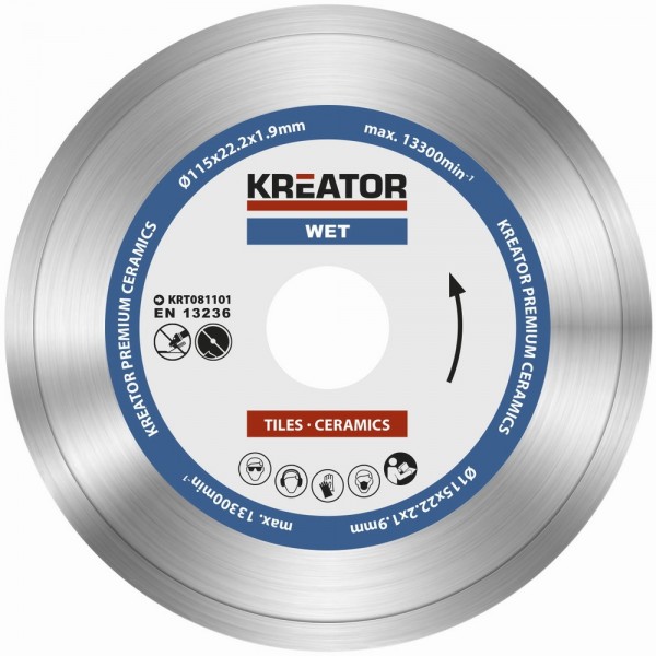Kreator KRT081101 - Diamantový kotouč celoobvodový 115mm PREMIUM