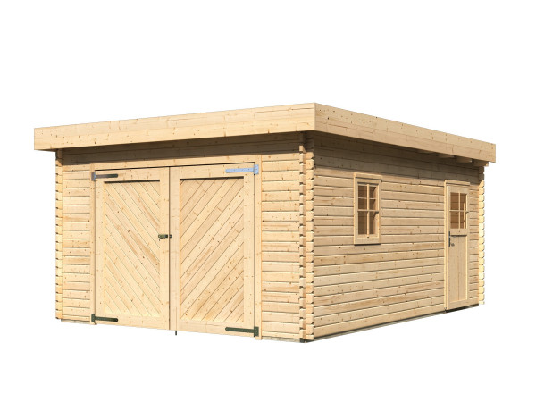 Dřevěná garáž KARIBU 68284 40 mm natur