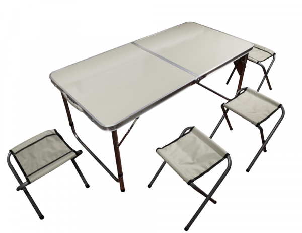 Rojaplast campingový SET - stůl 120x60cm+4 stoličky
