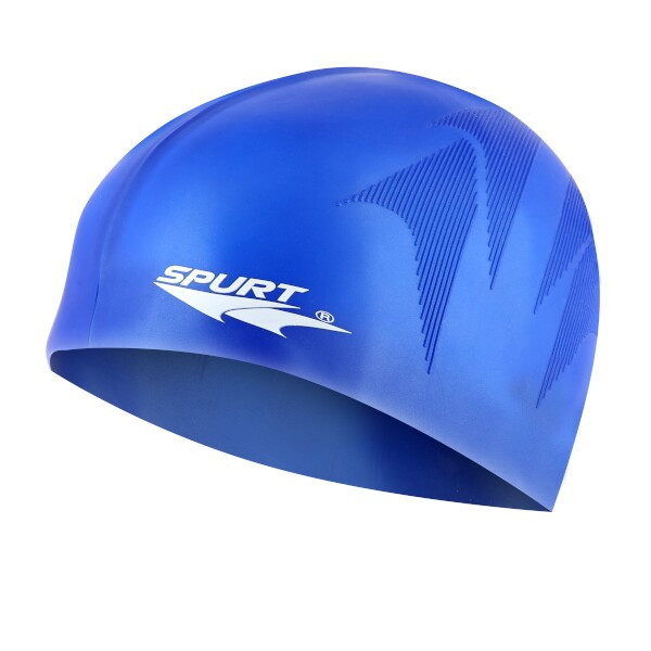 Silikonová čepice SPURT F230 s plastickým vzorem, modrá