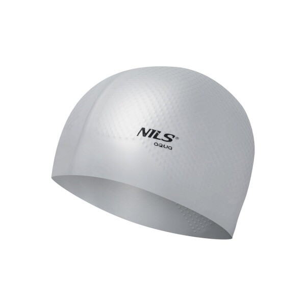 Silikonová čepice NILS Aqua NQC Dots šedá