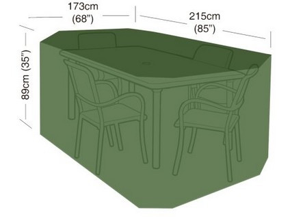 M.A.T. GROUP plachta krycí na set 4 židlí+obdél.stůl 215x173x89cm, PE 90g/m2
