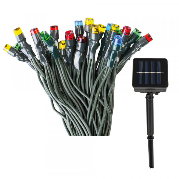 Solární světelný LED řetěz 100 diod, 10 m, multicolor SM-100