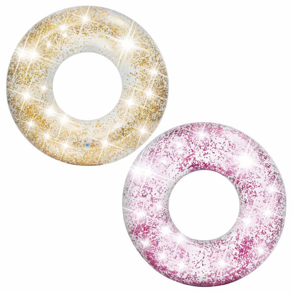 56274 Nafukovací kruh Sparkling Glitter růžová