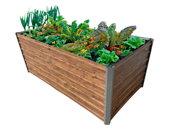 Garden King Vyvýšený záhon AGRO BED 200 x 77 x 100 cm, 3D design dřevo, kov