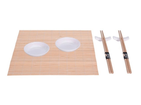 EXCELLENT Sushi set porcelán / bambus sada 7 ks bílá KO-278000190bila