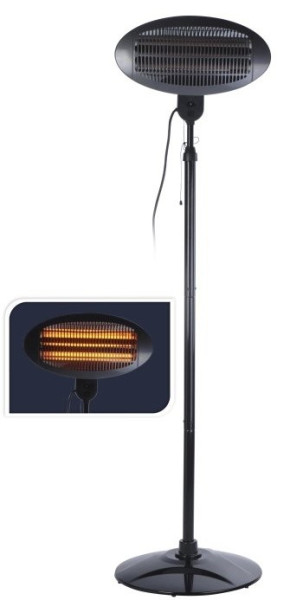 Ohřevná topná lampa stojící infrazářič 2000W