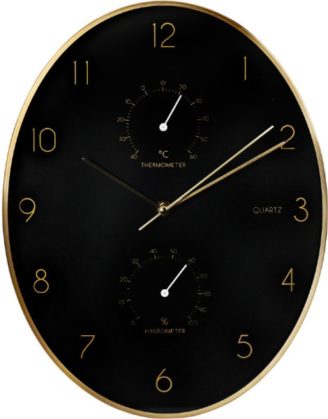 SEGNALE Nástěnné hodiny se zlatým rámem 35 x 27 cm KO-837362260