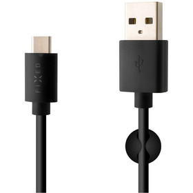 USB/USB-C kabel, USB 2.0, 2m,černý FIXED