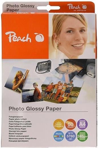 Papír Peach Photo Glossy Paper PIP100-06, A4, 240g/m2, 50ks