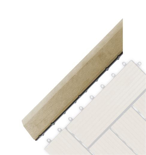 Přechodová lišta G21 pro WPC dlaždice Cumaru, 38,5x7,5 cm rohová (levá)