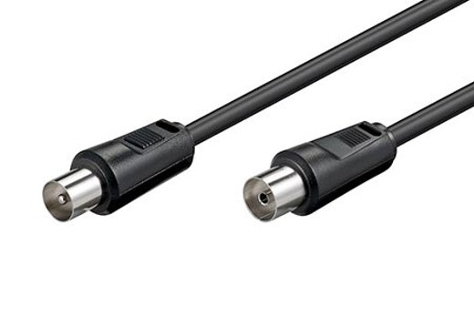 Kabel anténní 75 Ohm, IEC, M-F, 1,5m