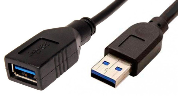 Kabel Roline USB 3.0 A-A 1,8m A(M)- A(F) prodlužovací, černý