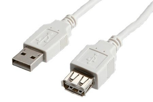 Kabel Value USB 2.0 A-A 1,8 m prodlužovací, bílý/šedý
