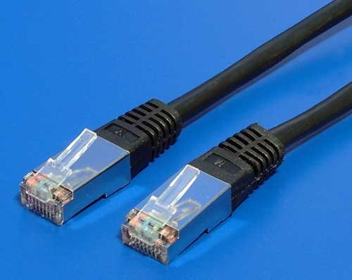 Patch kabel FTP Cat 6, 10m - černý