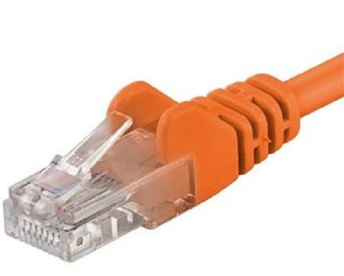 Patch kabel UTP cat 5e, 0,25m - oranžová